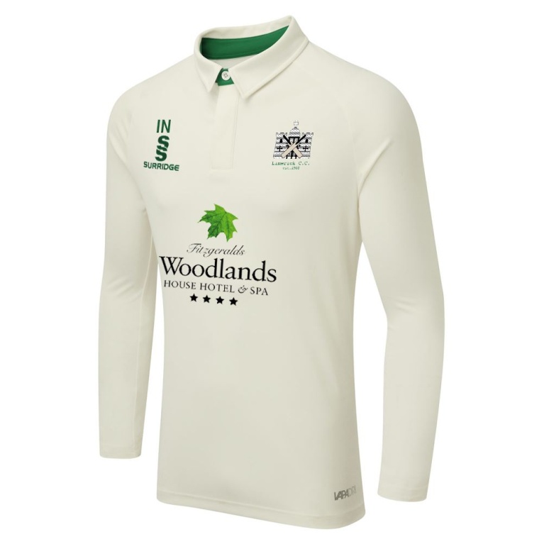 Limerick CC - Ergo Long Sleeve Green Trim Shirt