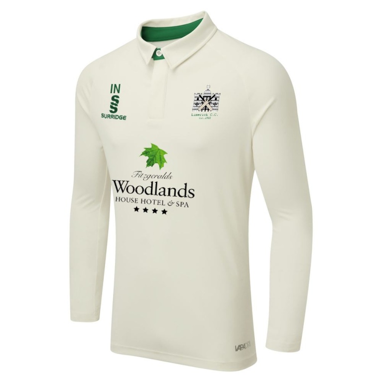 Limerick CC - Ergo Long Sleeve Green Trim Shirt