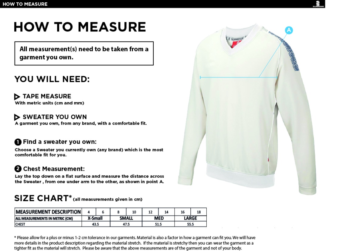 LIMERICK CC BLAST LONG SLEEVE WOMEN'S SWEATER - Ivory - Size Guide